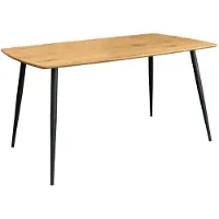 Invicta Eettafel APARTMENT 140 cm, natuurlijke eikenhoutlook met zwart metalen frame - 47065