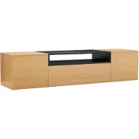 Riess TV-bord LOFT 160 cm hangend naturel zwart - 47808