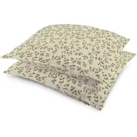Walra Kussensloop Dancing Twigs - 2x 37x55 - 100% Katoen (BCI) - Groen