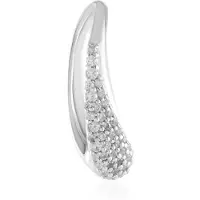 Cavill - Zilveren Hanger - 925 Sterling Zilver Geplatineerd - 0,287 ct Cambodjaanse Zirkonen - Druppelvorm - Elegant - Monosono