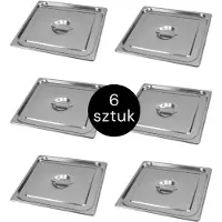 Mega -M Gastronorm Deksel - GN 2/3 Set van 6 stuks - 353x325 mm - Roestvrij Staal