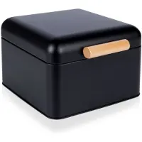 Orion Brooddoos met houten handvat, Brood bewaren, Zwart