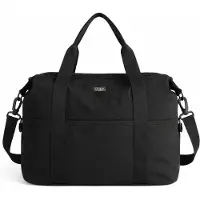 Solier Viona FB55 - Sporttas dames - Groot formaat - Lichtgewicht - Met bagageband - Zwart