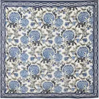 Damart - Foulard sjaal zuiver zijde - Dames - Blauw - Eén maat