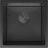 Mexen Trixo roestvrijstalen spoelbak 1-komors 440 x 440 , zwart HC - 6413441000-70HC