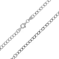 Cavill - 925 Sterling Zilver Zilveren Halsketting - 50 cm Ankerketting - Gerhodineerd - Elegant & Duurzaam - Karabijnsluiting