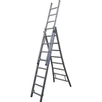 Solide 3-delige Uitgebogen Reformladder - 3x6 Sporten