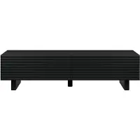 Vente-unique Tv-meubel met 2 deuren van mdf - 180 cm - Zwart - LUDIMA