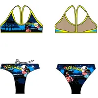 Turbo Fidji Island Bikini Veelkleurig 9-10 Years Meisje