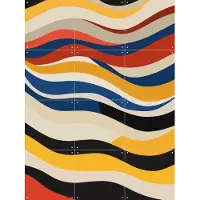 IXXI Bauhaus - Wavy stripes, Little Dean & Various - 60 x 80 cm - Grote wanddecoratie en posters - Strepen, Bauhaus, Grafisch Ontwerp, Kleurrijk