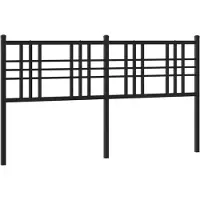 vidaXL Vervangend hoofdbord 160 cm metaal zwart