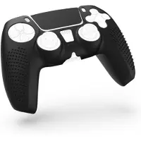 Hama Beschermende Grip Cover voor PlayStation 5 Controller, Zwart (Playstation), Accessoires voor spelcomputers, Zwart