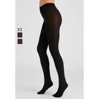 Damart - Set van 2 panty's Thermolactyl 100D - Dames - Zwart - M