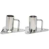 A.a.a. Stainless Steel Candlestick Straight Support Zilver 25 x 76 x 89 mm