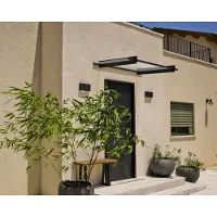Canopia Palram | - Veranda- En Deurluifel Nancy - Helder - Donkergrijs - 94x150cm