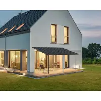 Canopia Palram | - Terrasoverkapping Capri - Donkergrijs/brons - 555x295x299cm