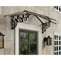 Canopia Palram | - Veranda- En Deurluifel Lily - Helder - Zwart - 70x88x216cm