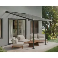 Canopia Palram | - Terrasoverkapping Sierra - Donkergrijs - 3x3m