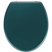 Wenko WC bril Prima - mat donkergroen MDF - FSC hout - RVS scharnieren - Toiletbril - Toiletzitting - Donkergroen