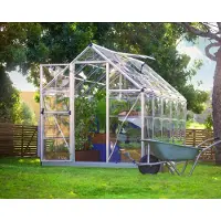 Palram Tuinkas Harmony 6x10 - Polycarbonaat - Zilver - 306x185x208 Cm