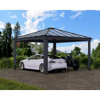 Canopia Palram | - Carport Colorado Dubbel - Grijs - 358x358x207,5cm