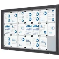 SHOWDOWN Vitrine Magnetisch 168,5 (B) x 106,7 (H) cm Antraciet 21 x A4