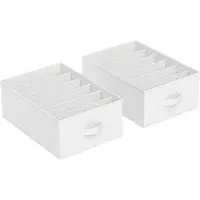 Songmics Opvouwbare garderobe-organizer voor broeken, Klassiek wit / 2