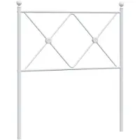 vidaXL Vervangend hoofdbord 75 cm metaal wit