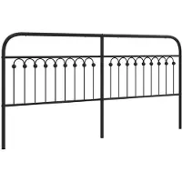 vidaXL Vervangend hoofdbord 193 cm metaal zwart