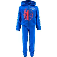 Spider-man Spiderman Joggingpak / Trainingspak - Vest + Broek - Blauw - Katoen/Polyester - Maat 122/128 (8 jaar)