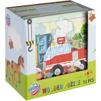 Moxy Houten puzzel 9 stukjes 15x15cm
