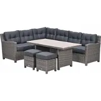 Garden Impressions Jaru lounge dining set 5-delig links - light teak vironwood