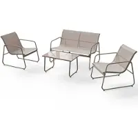 Juskys Tuinset / Tuinmeubelset / Loungeset Genoa - 4-delig - Zand