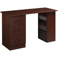 HOMCOM Bureau met planken - Spaanplaat - 120x49x72cm - Walnoot