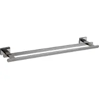 Mexen Arno dubbele handdoekhouder, zwart chroom - 7020725-73