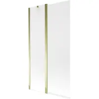 Mexen Flip badwand 2-delig 100 x 150 , matglas, goud - 894-100-101-50-30