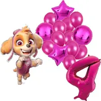 Amscan Paw Patrol Skye ballonnen pakket - 61x91cm - Folie Ballon set - Themafeest - Verjaardag - 4 jaar - Ballonnen - Versiering - Helium ballon
