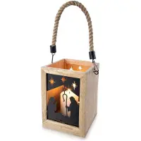 Orion Kaars Lantaarn Kribbe MANGO 14x14x20 cm - Kaarsenhouder - Tuinlantaarn - Tuinverlichting