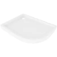 Mexen Flow+ halfronde asymmetrische douchebak links 100 x 90 , glanzend wit - 46Q109010LH