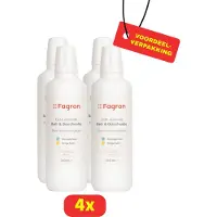 Fagron Licht Vettende Bad- en Doucheolie - Normale tot Droge Huid - 4 x 250ml - Voordeelverpakking