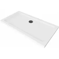 Mexen Flat rechthoekige slim douchebak 120 x 70 , wit, zwarte sifon - 40107012B