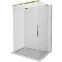 Mexen Rox-3S L driedelige douchecabine met schuifdeuren 90 x 120 , transparant, goud - 8C2L-090-120-50-00-3S