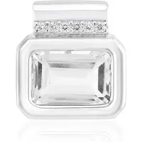 Cavill - Zilveren Dameshanger 925 Sterling - Witte Topaas 8,85 ct & Zirkonia 0,16 ct - Elegant - Achthoekig