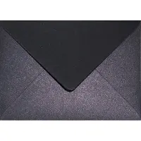Netuno Metallic (parelmoer) zwarte enveloppen A6 - 125 x 175 mm - B6 - 25 stuks - NK natgelijmde - 120 gram - Aster Metallic -