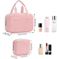 Karma Dames Cosmetische Reisorganizer - Zachte Corduroy Make-uptas Set