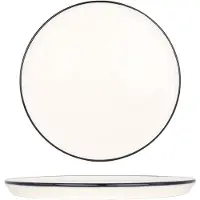 Bonna Dessertbord linea black porselein 22 cm set van 6
