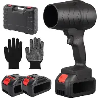 Aura Luchtblazer - Luchtblazer Elektrisch - Stofblazer - 16000 rpm - 2 Accu's- Zwart- 15cm x 9cm x 22cm
