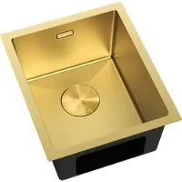 Mexen Trixo roestvrijstalen spoelbak 1-komers 370 x 440 , goud - 6412371000-55