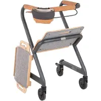 SALJOL Indoor – Binnenhuis Rollator En Trippelstoel WR56 - Antraciet - Aanbevolen voor lichaamslengte: 170–200 cm