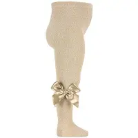Condor Maillot Lurex/Glitter Satijnen Strik | 3329/1 | Linen/Beige/Goud (313) | 32-35 | maat 8